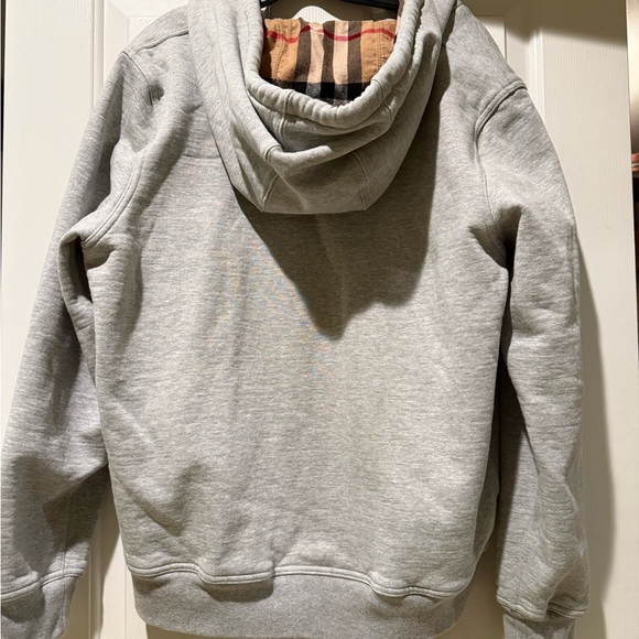 Burberry Light Gray Zip-Up Hoodie - Picture 2 of 4
